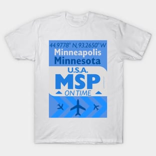 MSP airport Minneapolis Minnesota 28092021 T-Shirt